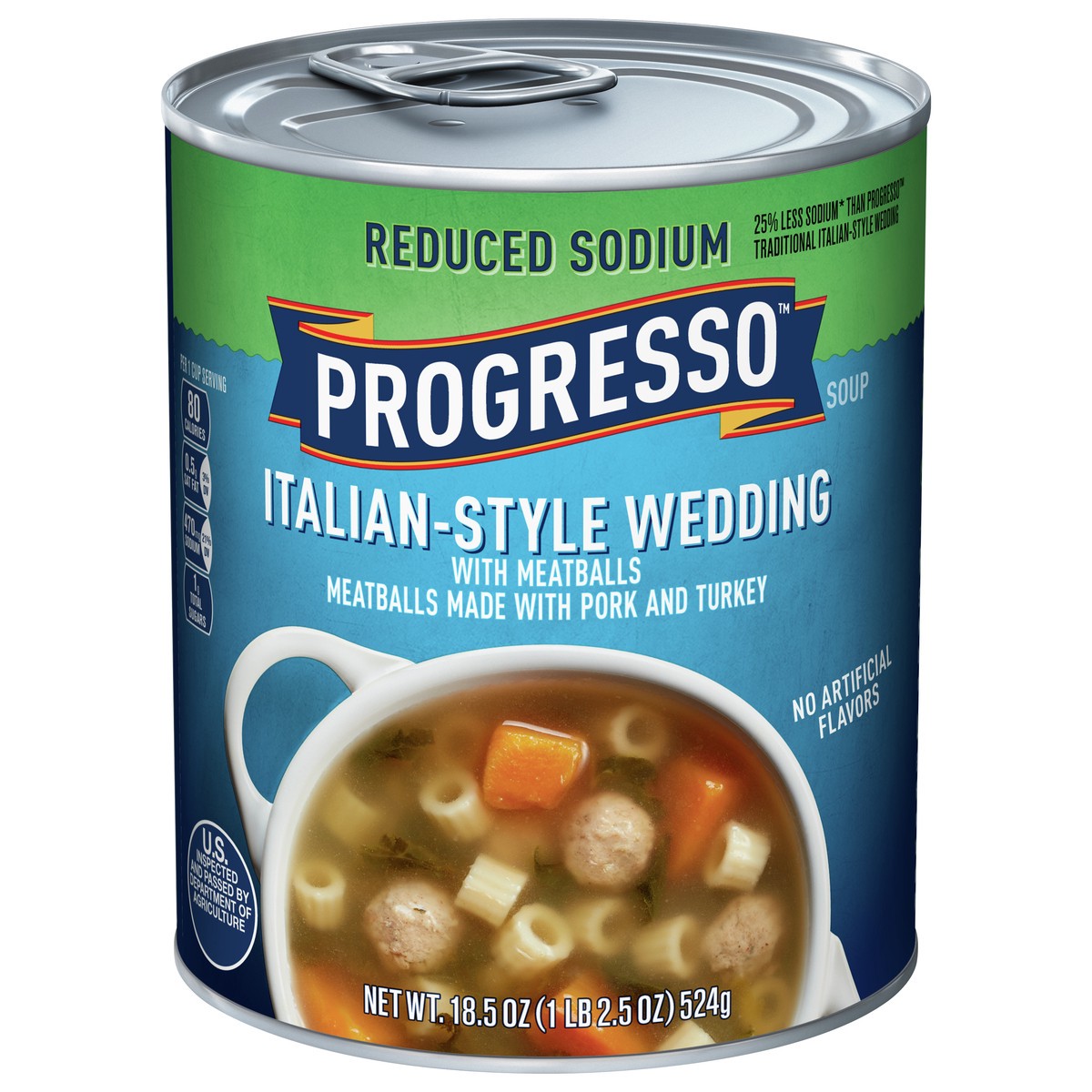 slide 5 of 14, Progresso Reduced Sodium, Italian-Style Wedding With Meatballs Canned Soup, 18.5 oz., 18.5 oz