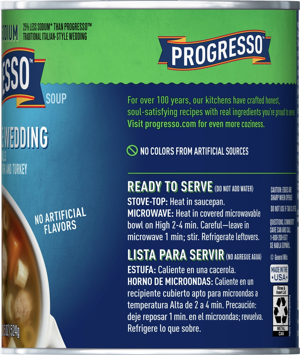 slide 6 of 14, Progresso Reduced Sodium, Italian-Style Wedding With Meatballs Canned Soup, 18.5 oz., 18.5 oz