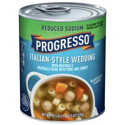 Progresso Reduced Sodium, Italian-Style Wedding With Meatballs Canned Soup, 18.5 oz.