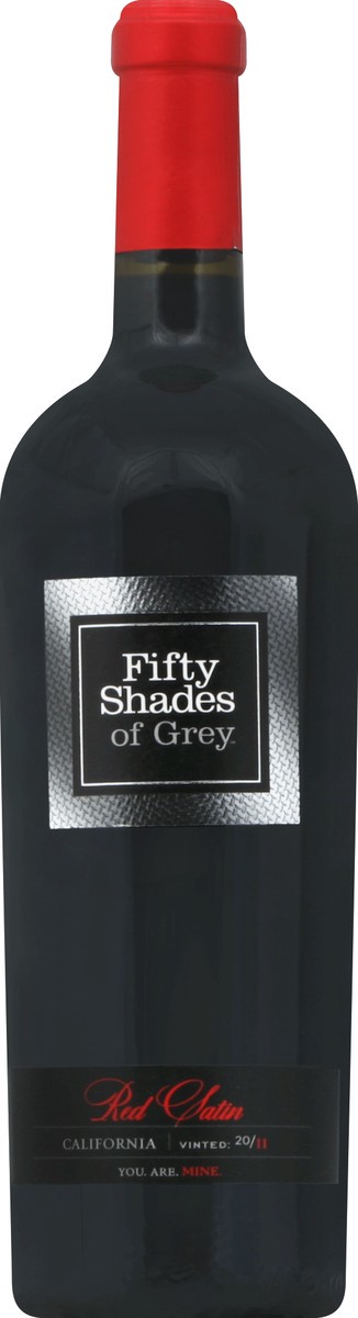 slide 2 of 2, Fifty Shades Of Grey Red Satin Wine, 750 ml