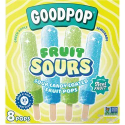 GoodPop Fruit Sours Pops - Green Apple & Lemonade