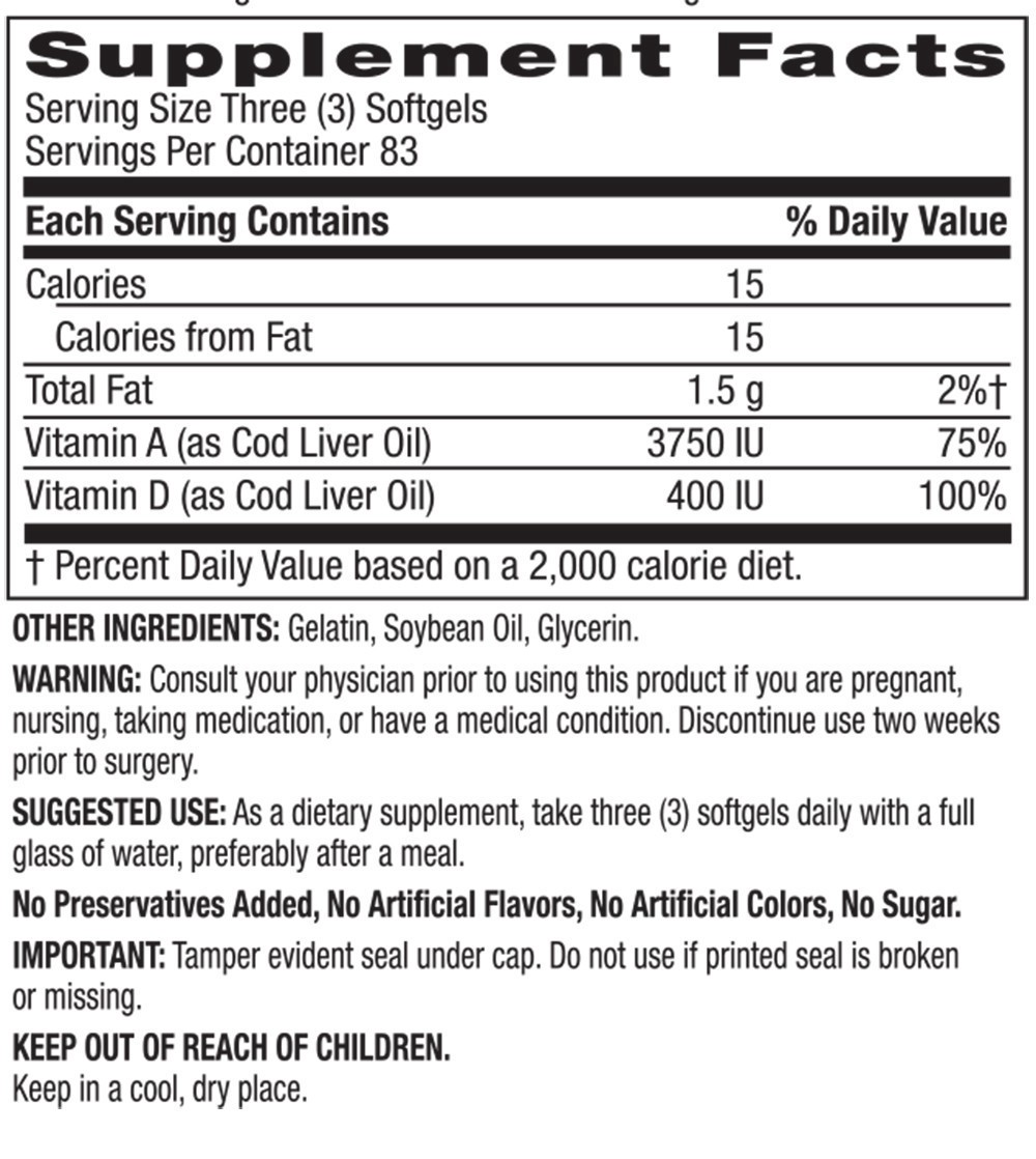 slide 2 of 2, Rite Aid Ra Nat Cod Liver Oil, 250 ct