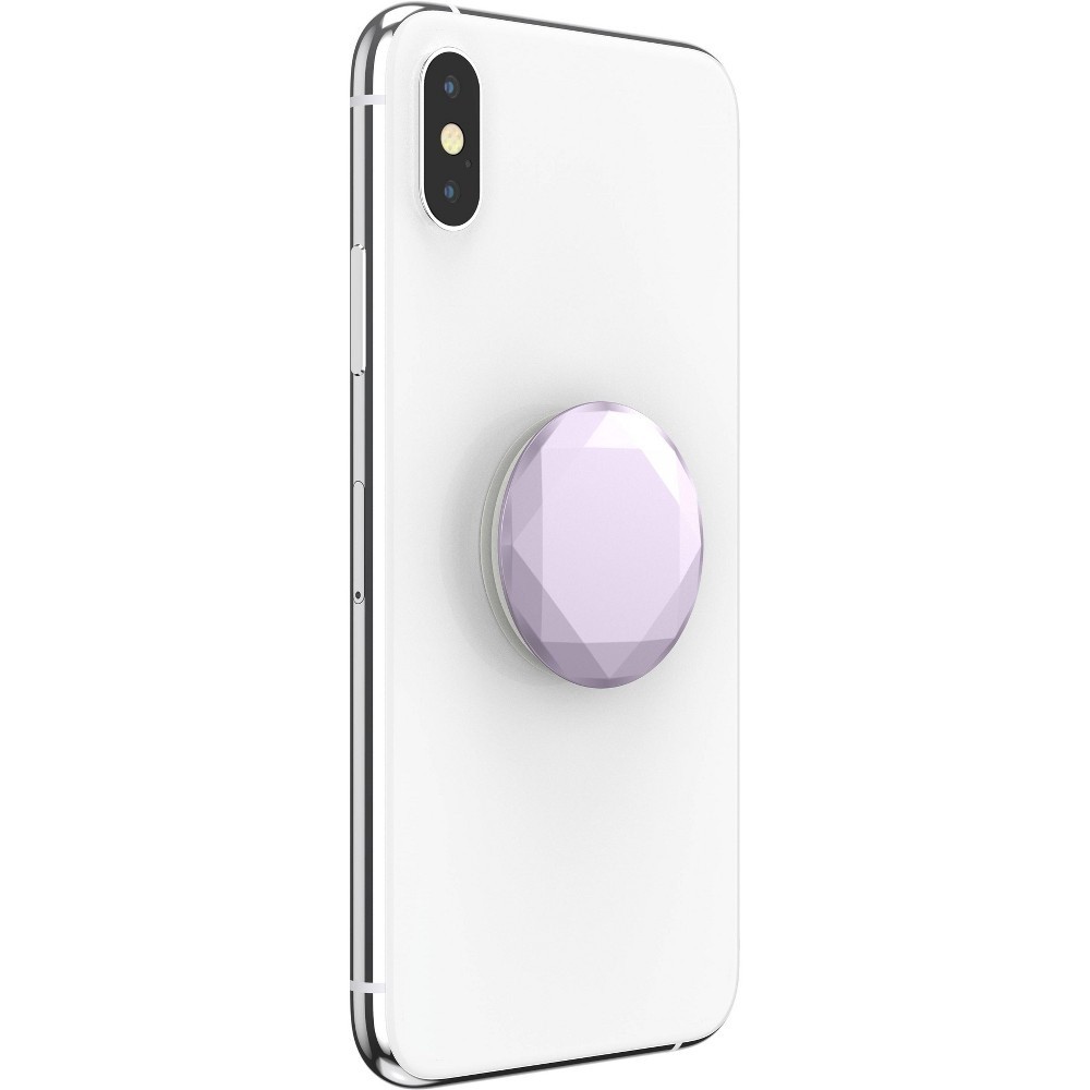 slide 5 of 5, PopSockets PopGrip Cell Phone Grip &; Stand - Metallic Diamond Lavender, 1 ct