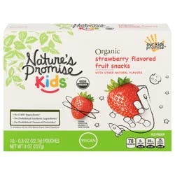 Nature's Promise Kids Organic Strawberry Flavored Fruit Snacks - 10 ct