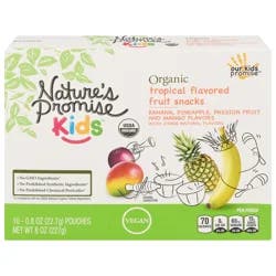 Nature's Promise Kids Organic Tropical Flavored Fruit Snacks - 10 ct