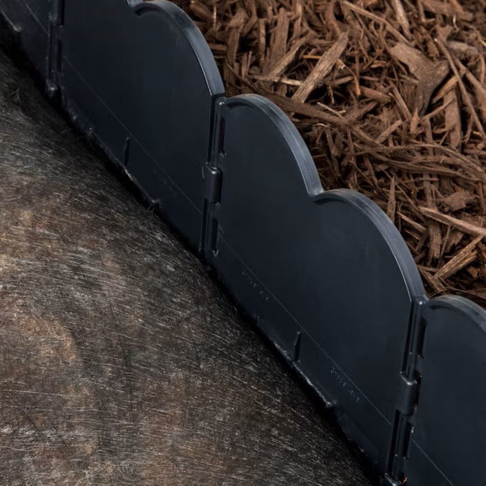 slide 4 of 6, Greenscapes 20.0-ft x 6.25-in 40 -Pack Black Plastic Landscape edging section, 1 ct