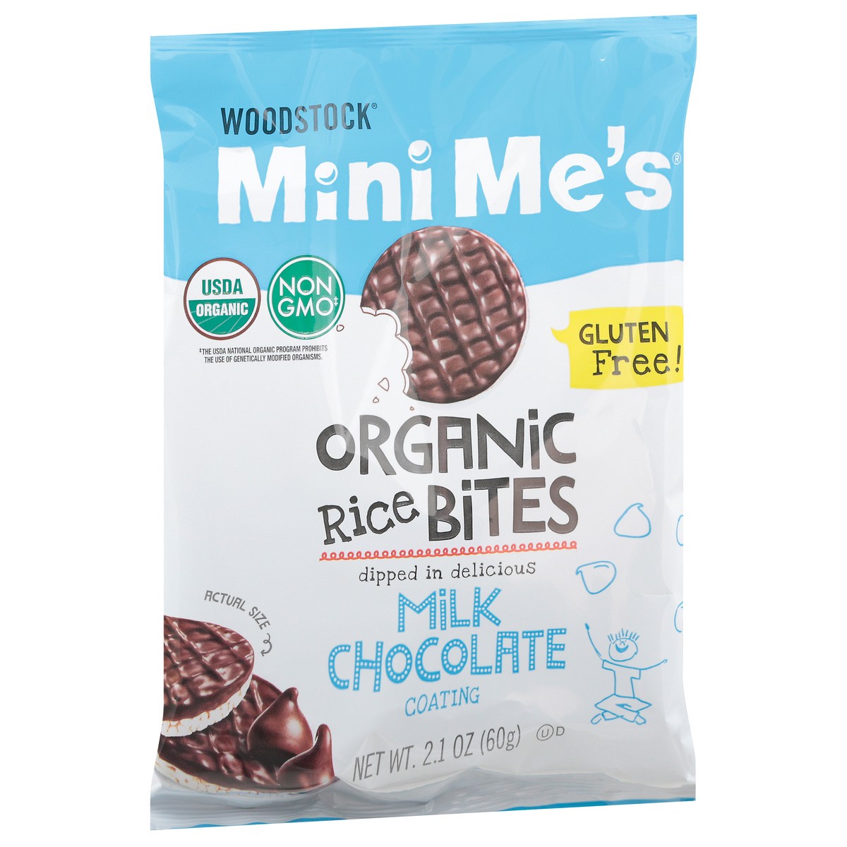 slide 6 of 9, Woodstock MiniMe's Organic Milk Chocolate Rice Bites 2.1 oz, 2.1 oz