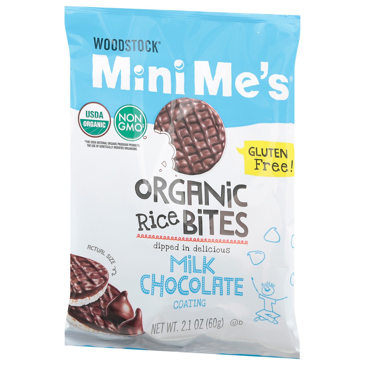 slide 5 of 9, Woodstock MiniMe's Organic Milk Chocolate Rice Bites 2.1 oz, 2.1 oz