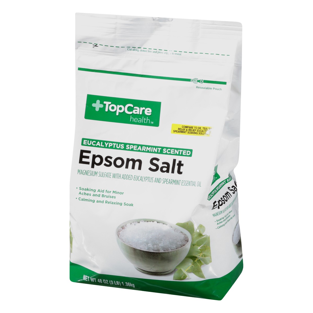 slide 12 of 12, TopCare Health Eucalyptus Spearmint Scented Epsom Salt 48 oz, 48 oz