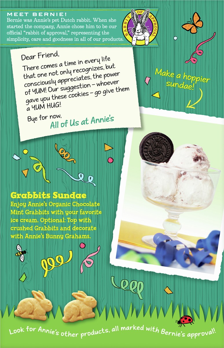 slide 5 of 13, Annie's Organic Grabbits Chocolate Mint Sandwich Cookies, 8.06 oz, 20 ct, 20 ct