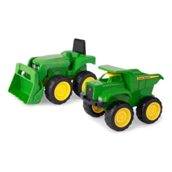 TOMY John Deere 6 Inch Sandbox Toy Set With Toy Truck And Toy Tractor