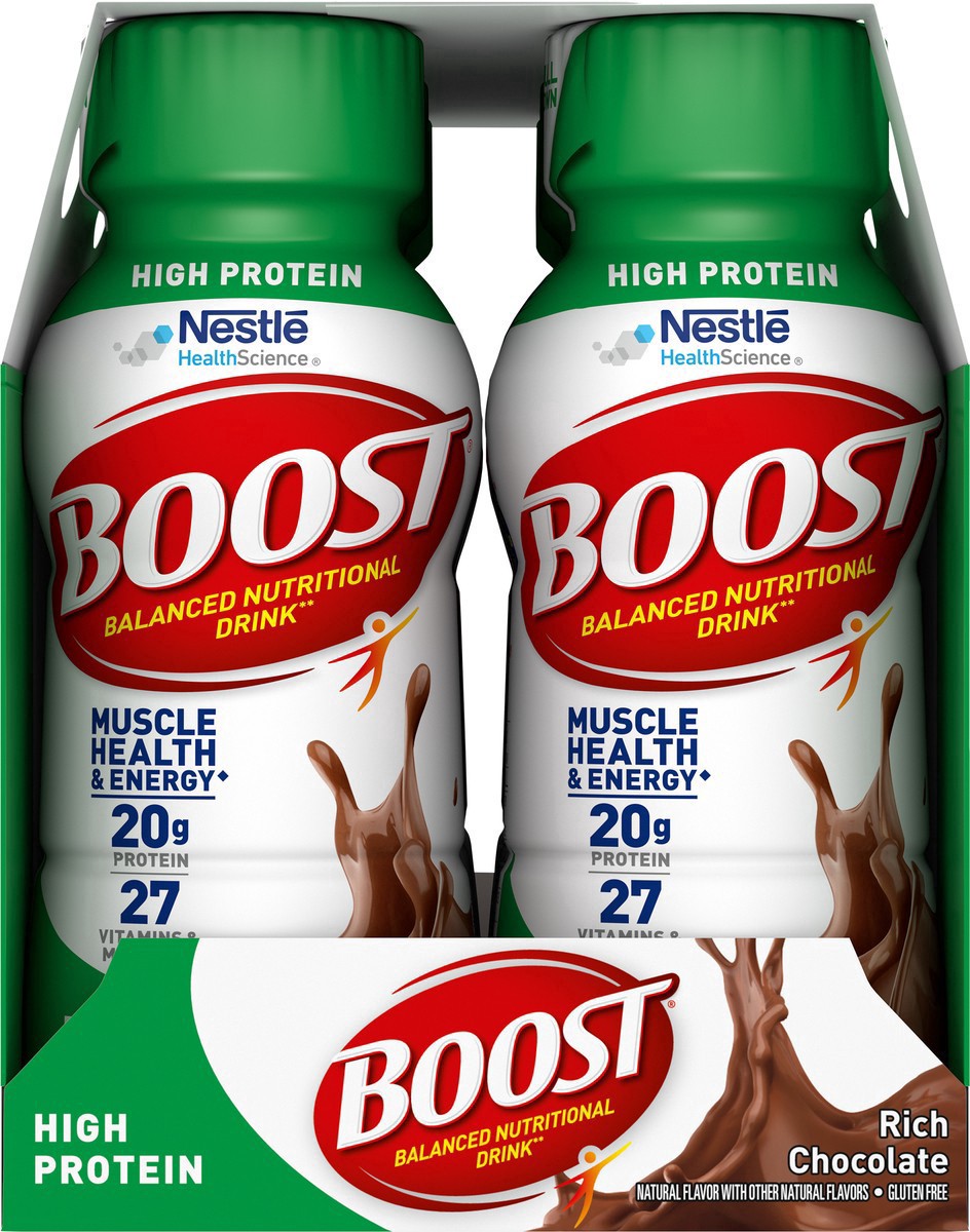 slide 9 of 9, Boost High Protein Balanced Rich Chocolate Nutritional Drink 6 - 8 fl oz Bottles, 6 ct