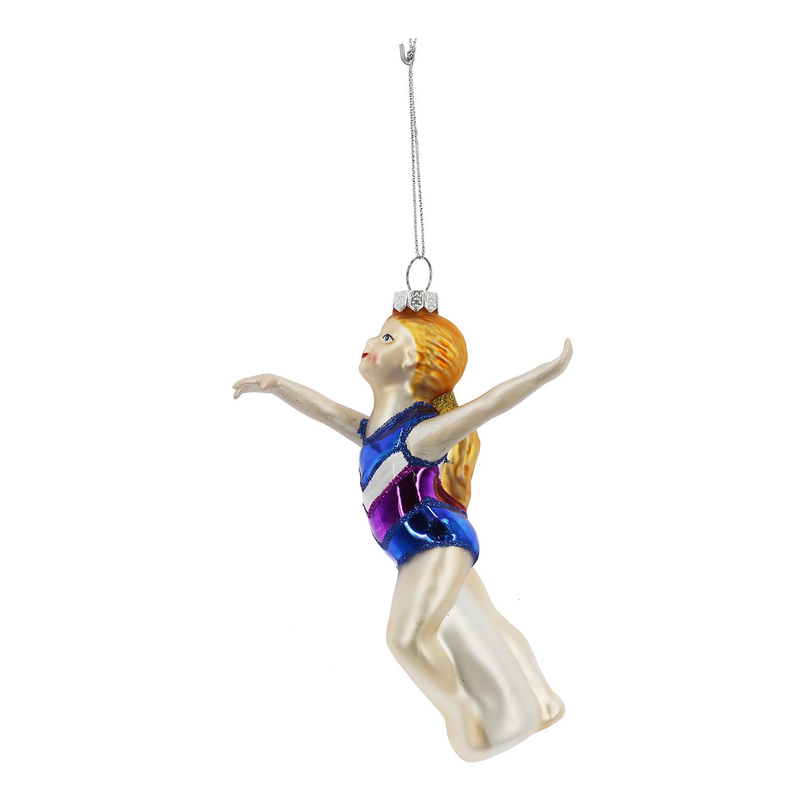 slide 2 of 4, 5.25" Floor Gymnast Glass Ornament By Ashland, 2.13 in x 1.13 in x 5.25 in