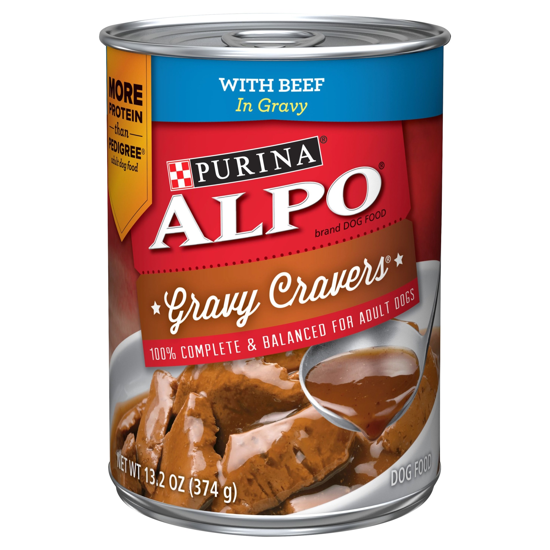 slide 1 of 7, ALPO Dog Food, with Beef in Gravy, 13.2 oz