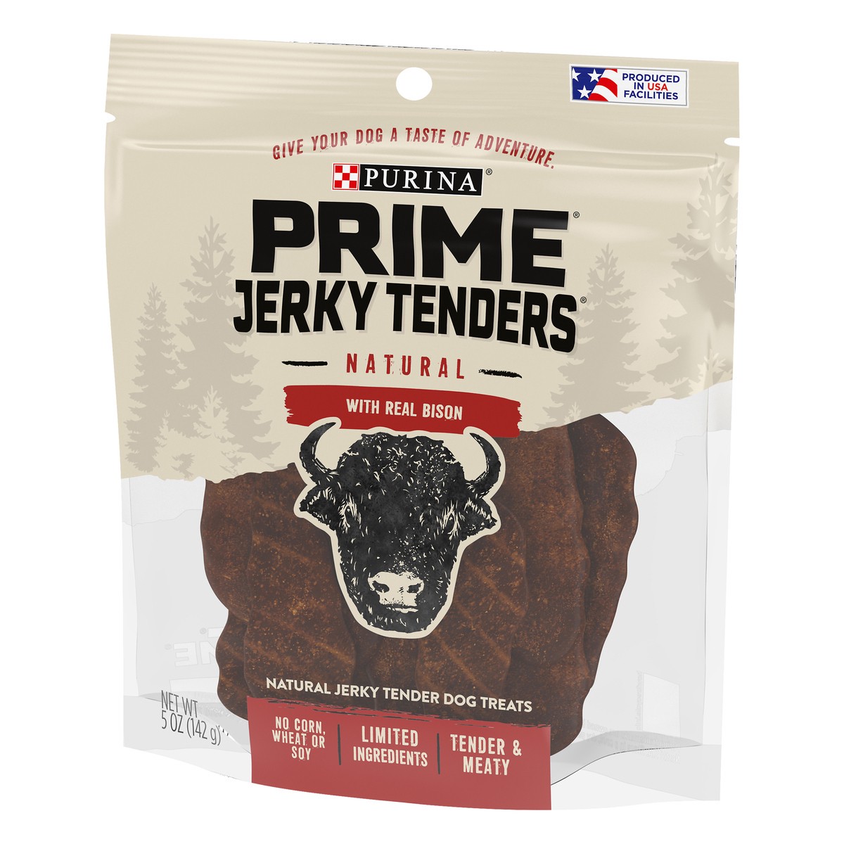 slide 8 of 9, Purina Prime Jerky Tenders Dog Treats, With Real Bison, 5 oz