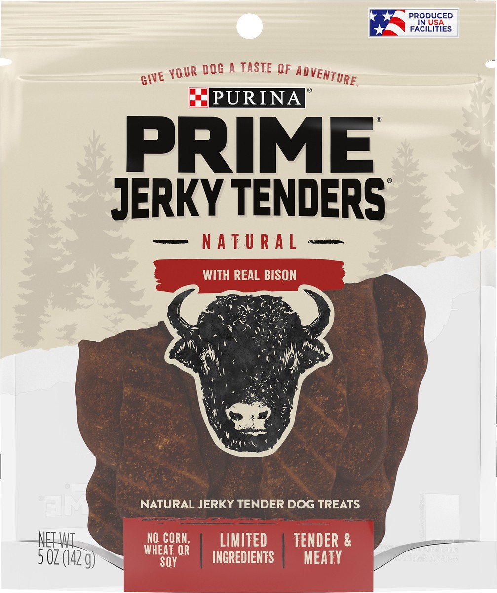 slide 3 of 9, Purina Prime Jerky Tenders Dog Treats, With Real Bison, 5 oz