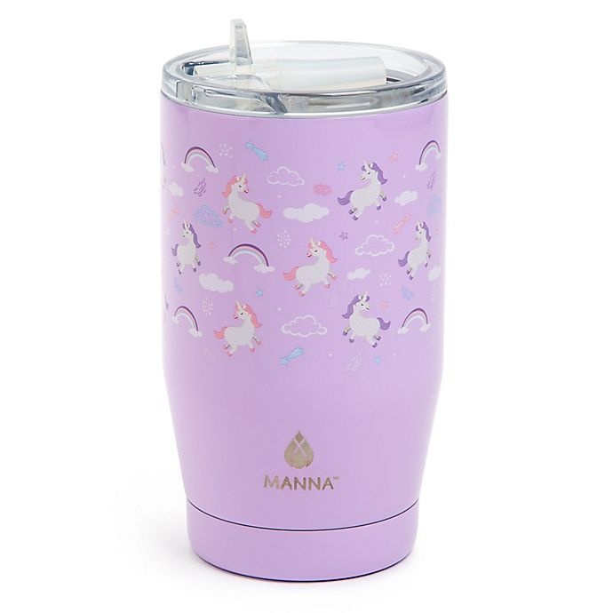 slide 1 of 1, Manna Organics Maverick Double Wall Kids Unicorn Tumbler, 14 oz