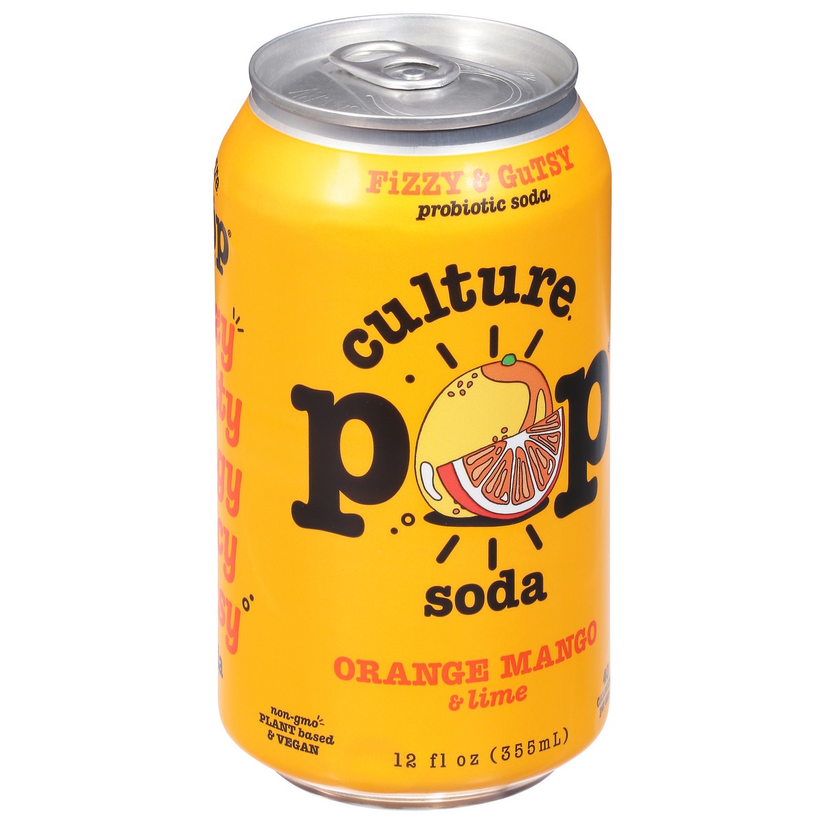 slide 7 of 9, Culture Pop Fizzy & Gutsy Orange Mango & Lime Probiotic Soda - 12 fl oz, 12 fl oz