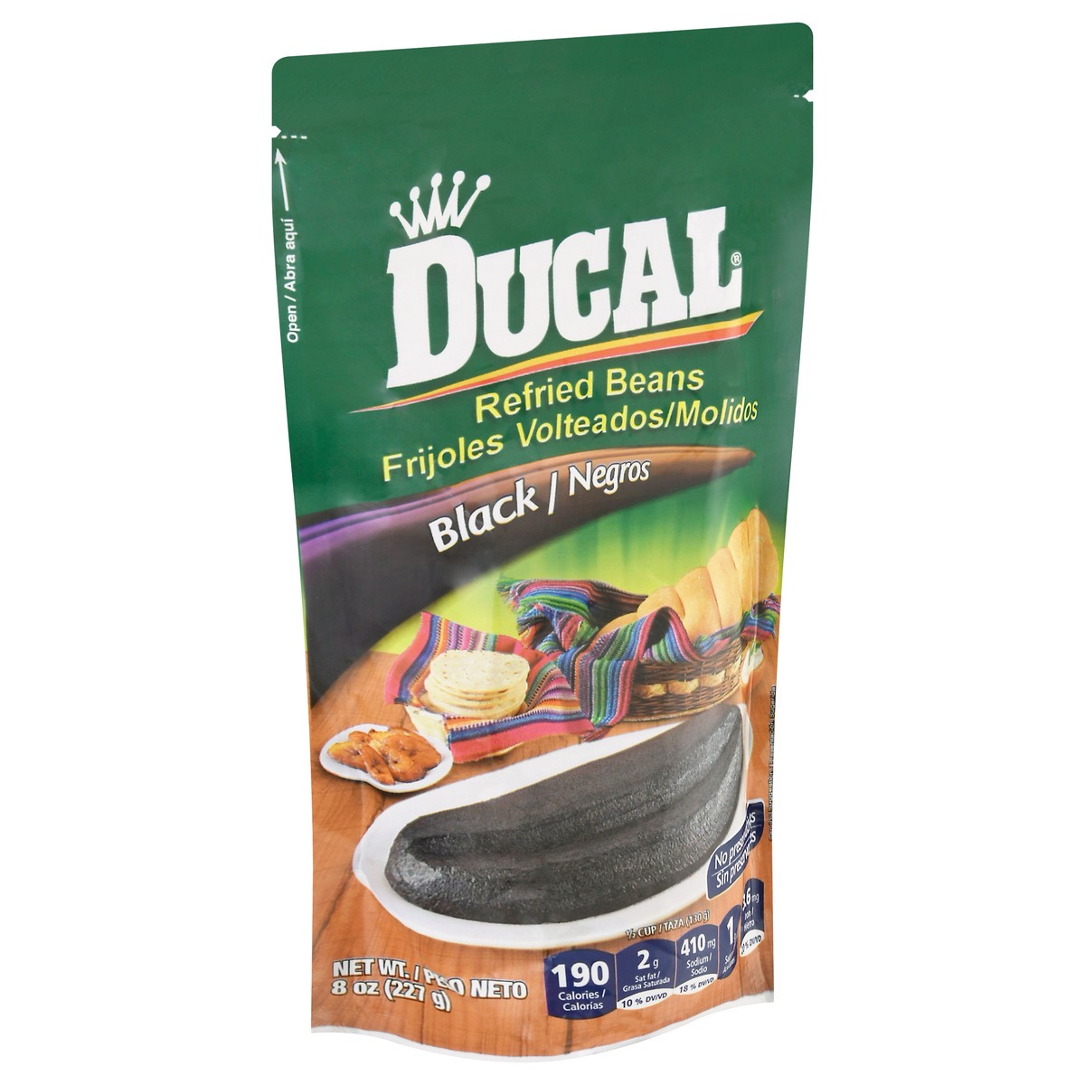 slide 7 of 9, Ducal Refried Black Beans, 8 Oz, 1 ct