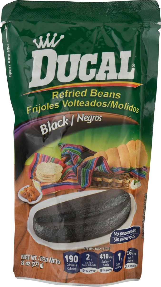 slide 2 of 9, Ducal Refried Black Beans, 8 Oz, 1 ct