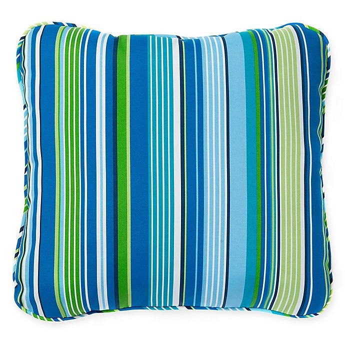 slide 1 of 1, Destination Summer Stripe Outdoor Deep Seat Back Cushion - Ocean, 1 ct