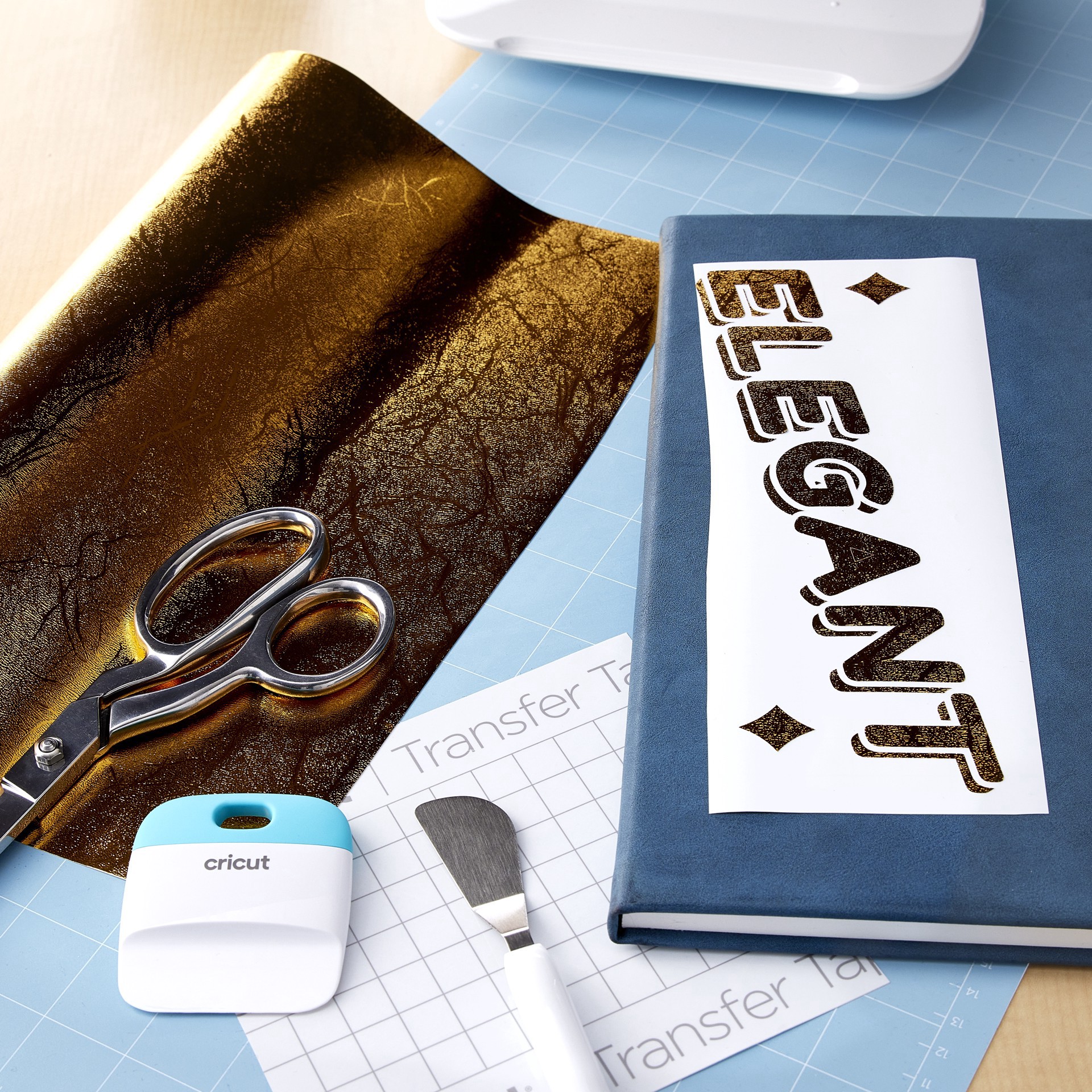 slide 2 of 3, Cricut Premium Vinyl Textured Metallic Permanent, 12 in x 48 in