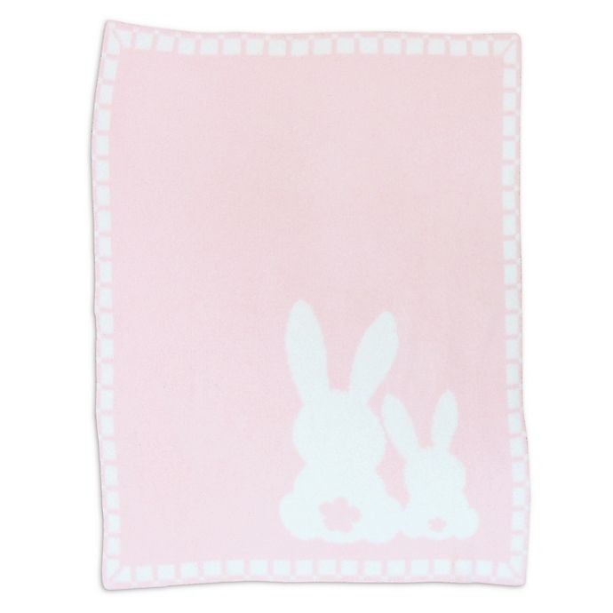 slide 1 of 8, Living Textiles Bunny Chenille Baby Blanket - Pink, 1 ct