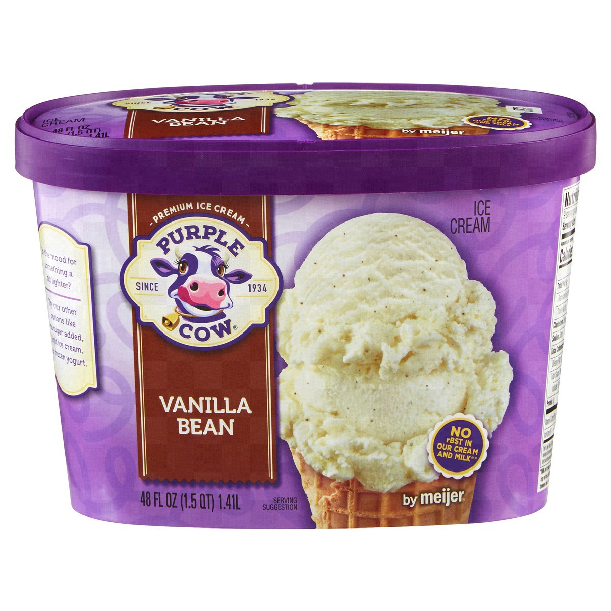 slide 1 of 9, Purple Cow Vanilla Bean Ice Cream, 1.5 qt