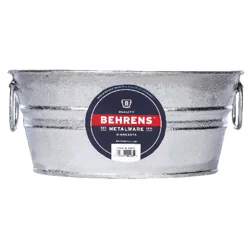 Behrens Hot Dipped Steel Mini Tub - Silver