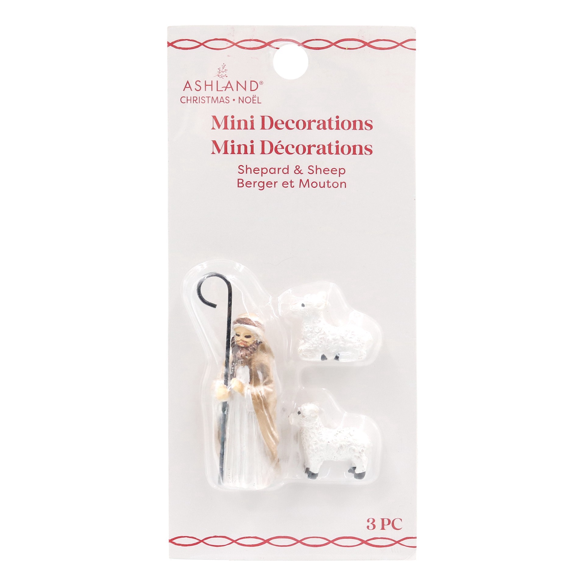 slide 2 of 3, Mini Shepherd & Lambs Decoration Set By Ashland, null