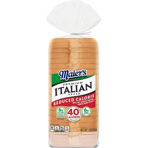 slide 1 of 1, Maier's Maiers Bread, Italian, Reduced Calorie, 16 oz