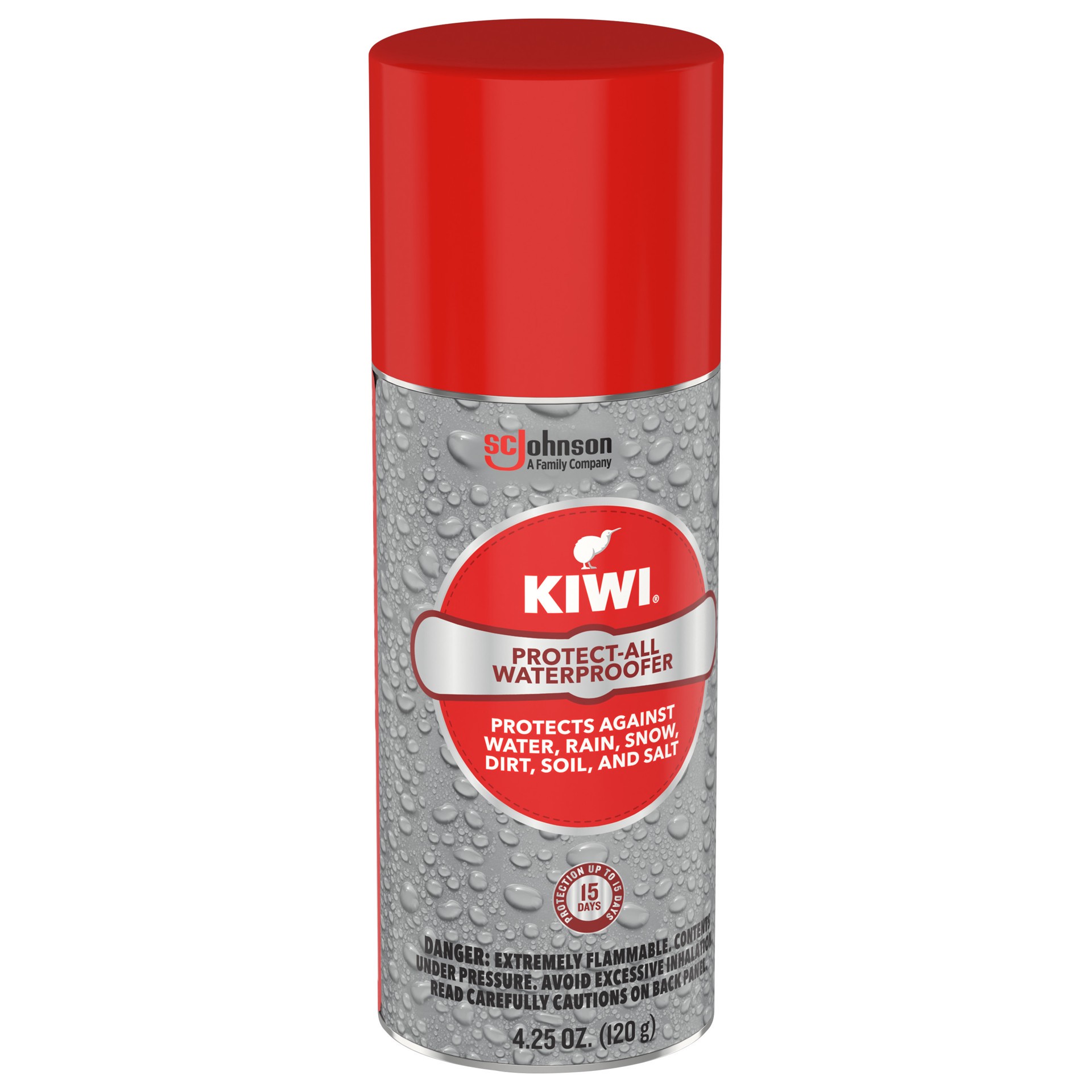 slide 2 of 5, KIWI Protect-All Waterproofer Spray, Water Repellant for Shoes, Boots, Coats, Accessories and More, Spray Bottle, 4.25 oz, 4.25 oz