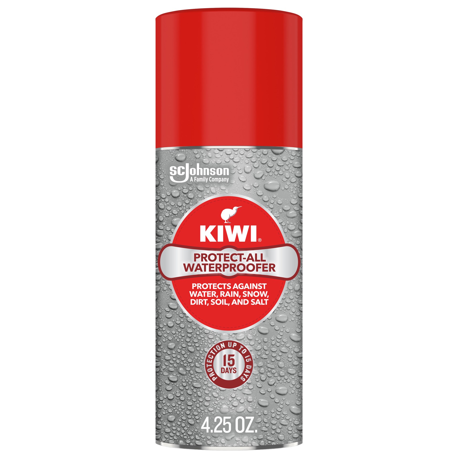 slide 5 of 5, KIWI Protect-All Waterproofer Spray, Water Repellant for Shoes, Boots, Coats, Accessories and More, Spray Bottle, 4.25 oz, 4.25 oz