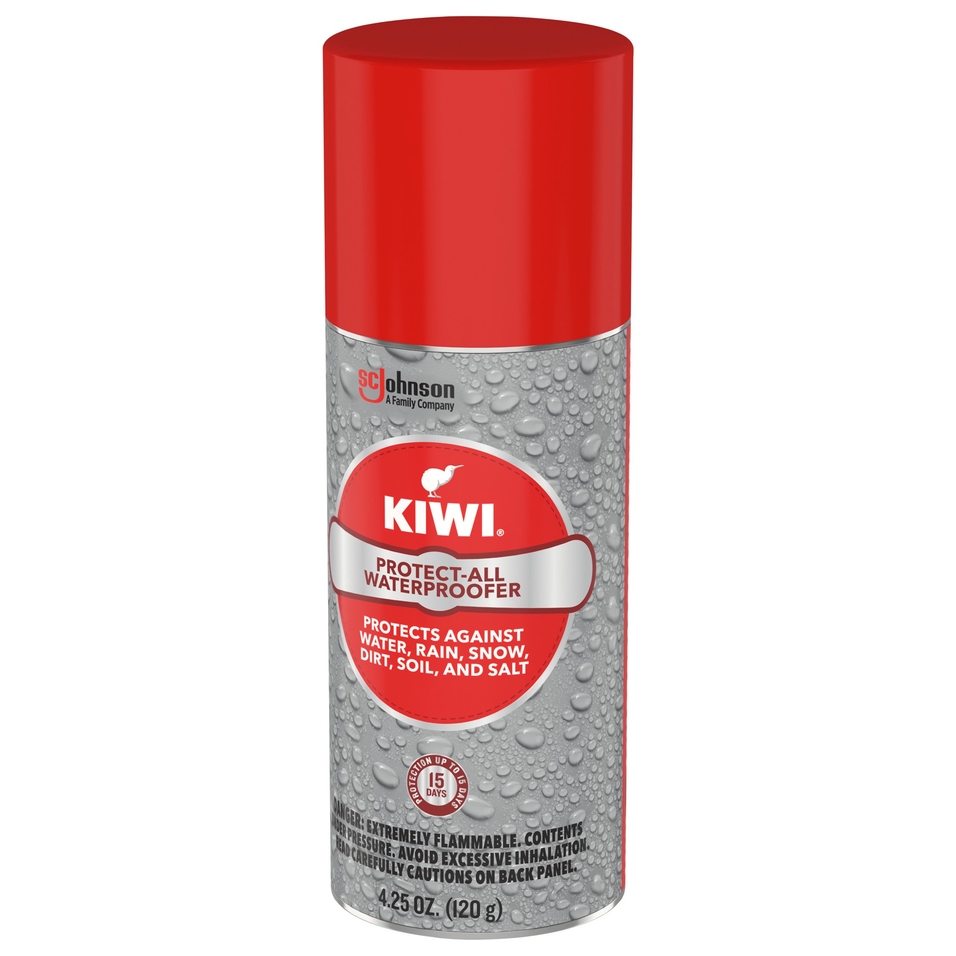 slide 4 of 5, KIWI Protect-All Waterproofer Spray, Water Repellant for Shoes, Boots, Coats, Accessories and More, Spray Bottle, 4.25 oz, 4.25 oz