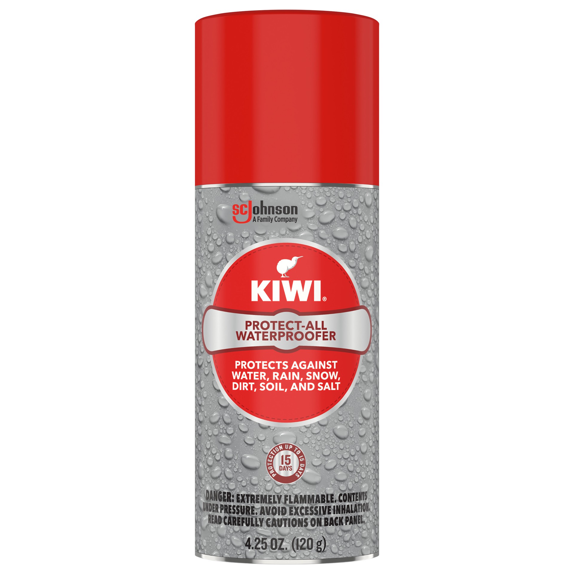 slide 1 of 5, KIWI Protect-All Waterproofer Spray, Water Repellant for Shoes, Boots, Coats, Accessories and More, Spray Bottle, 4.25 oz, 4.25 oz