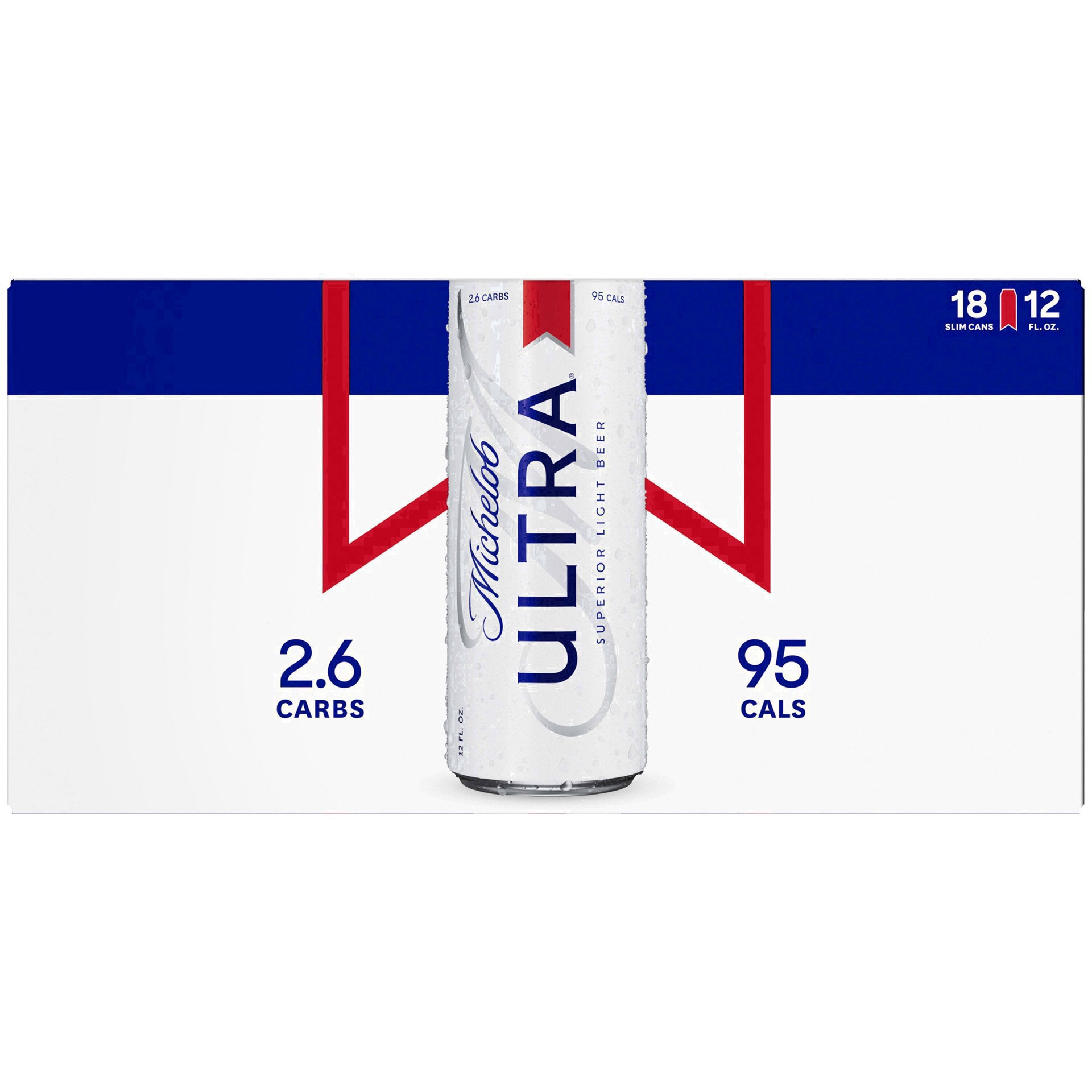 slide 30 of 141, Michelob ULTRA Light Beer, 18 Pack Beer, 12 FL OZ Cans, 4.2% ABV, 18 ct; 12 oz