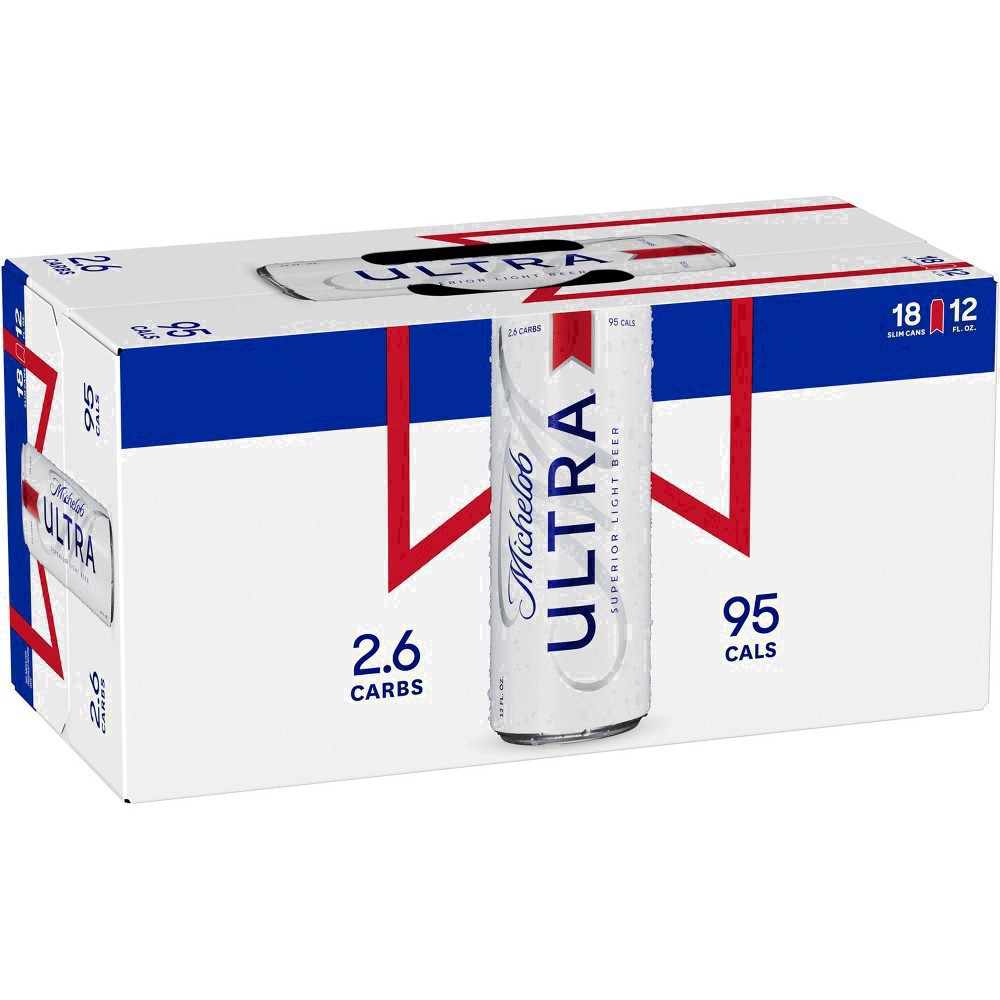 slide 134 of 141, Michelob ULTRA Light Beer, 18 Pack Beer, 12 FL OZ Cans, 4.2% ABV, 18 ct; 12 oz