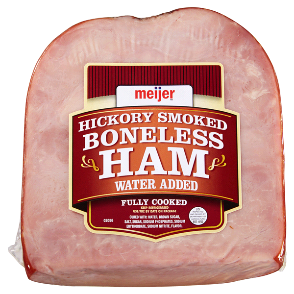 slide 1 of 1, Meijer Ham, Boneless, Hickory Smoked, Fully Cooked, Quarter, per lb