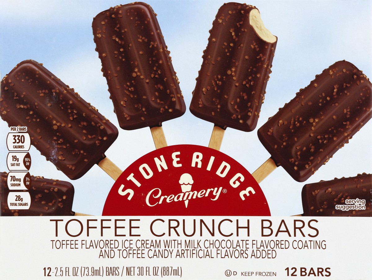 slide 3 of 7, Stone Ridge Creamery 12 Ct Toffee Bars, 30 fl oz