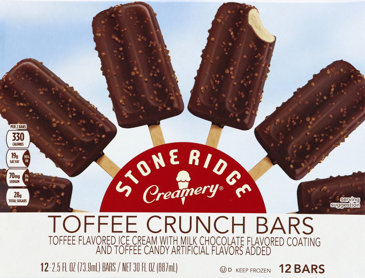 slide 2 of 7, Stone Ridge Creamery 12 Ct Toffee Bars, 30 fl oz