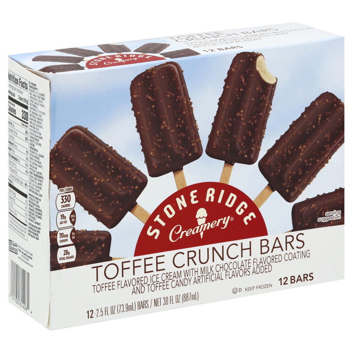 slide 7 of 7, Stone Ridge Creamery 12 Ct Toffee Bars, 30 fl oz