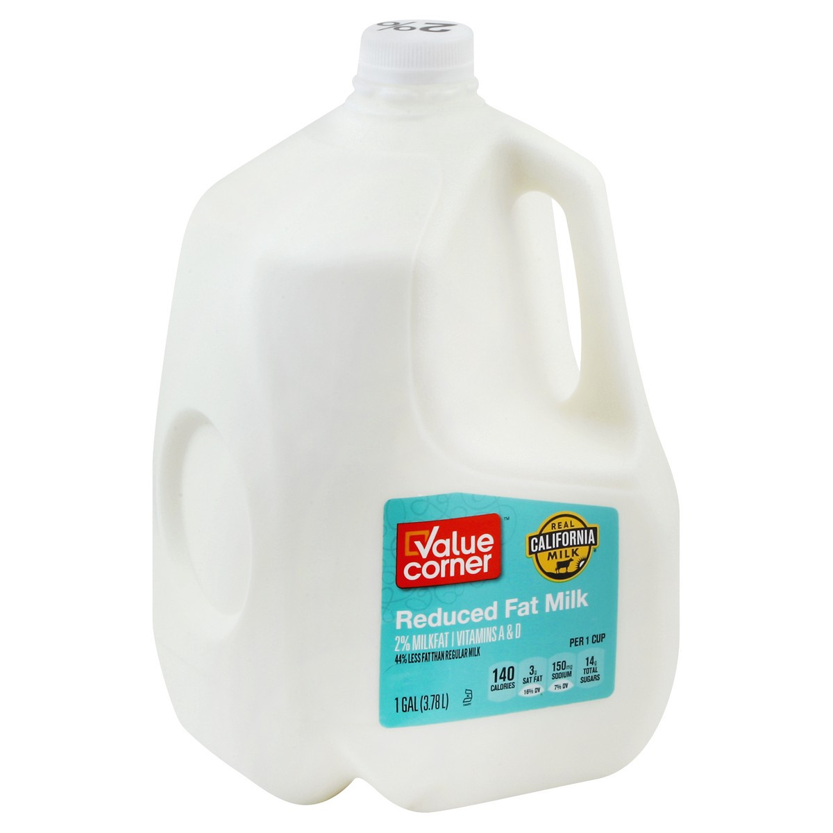 slide 4 of 6, Value Corner Milk Reduced Fat 2% - 1 Gallon, 1 gal