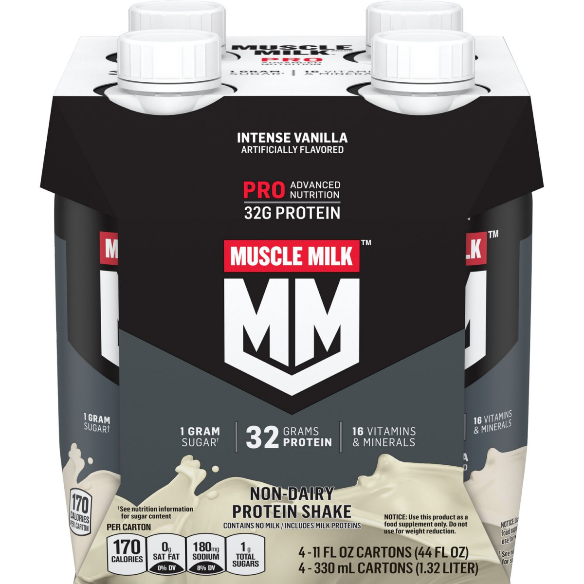 slide 1 of 8, Muscle Milk Protein Shake, 44 oz