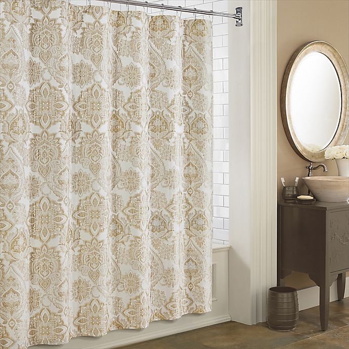 slide 1 of 2, J. Queen New York Sandstone Shower Curtain - Ivory, 72 in x 84 in