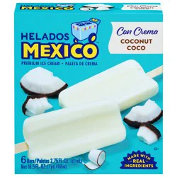 Helados Mexico Premium Ice Cream Bars / Coconut Cream