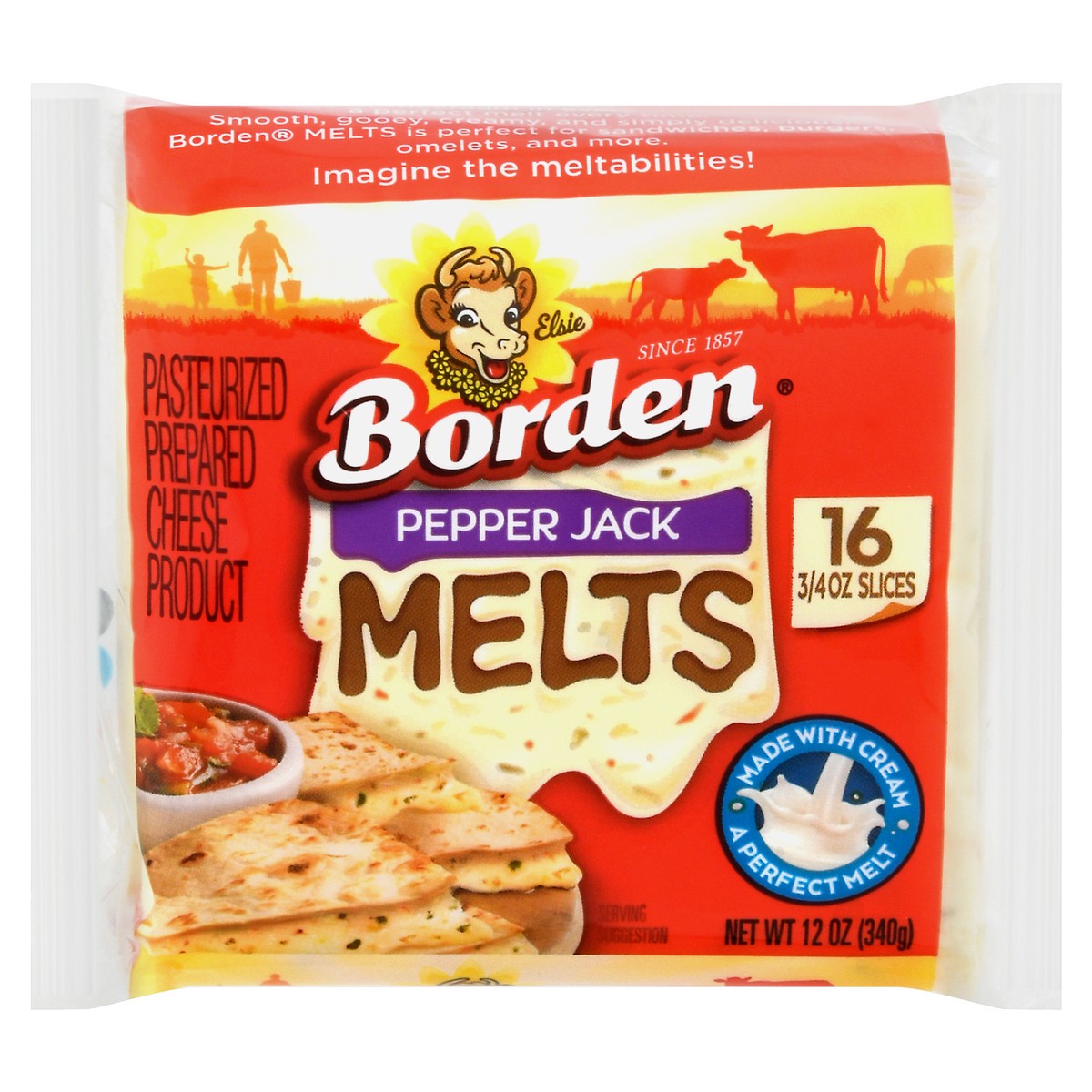 slide 1 of 14, Borden Papper Jack Melt, 12 oz