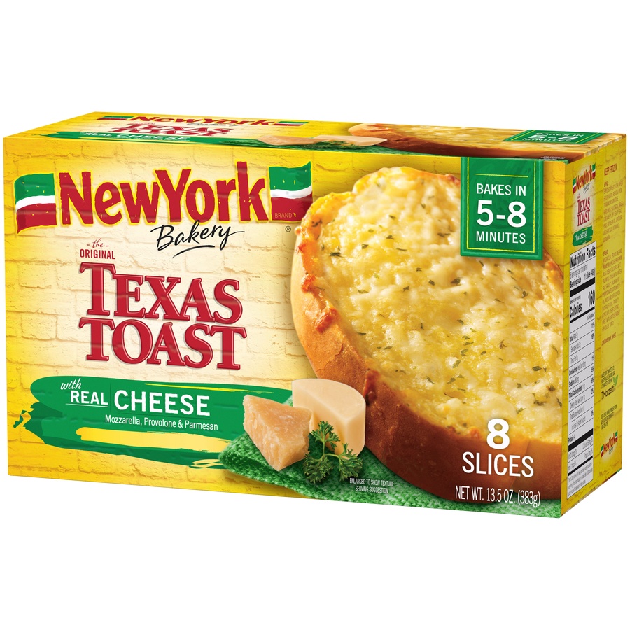 slide 3 of 8, New York Brand Bakery The Original Texas Toast with Real Cheese, 13.5 oz