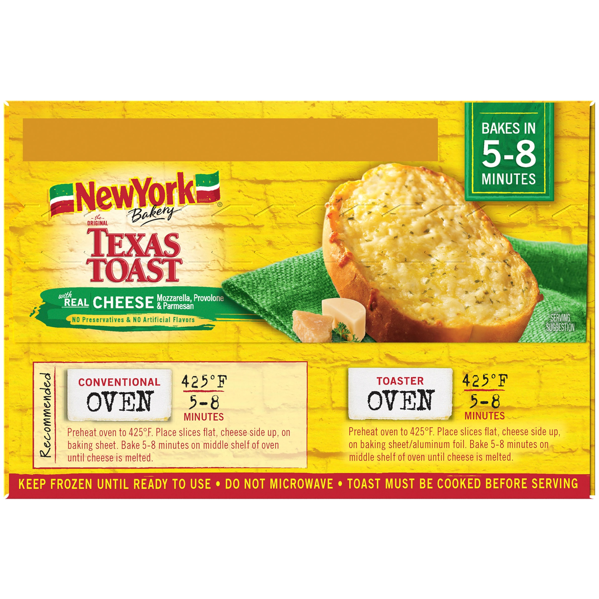 slide 4 of 8, New York Brand Bakery The Original Texas Toast with Real Cheese, 13.5 oz