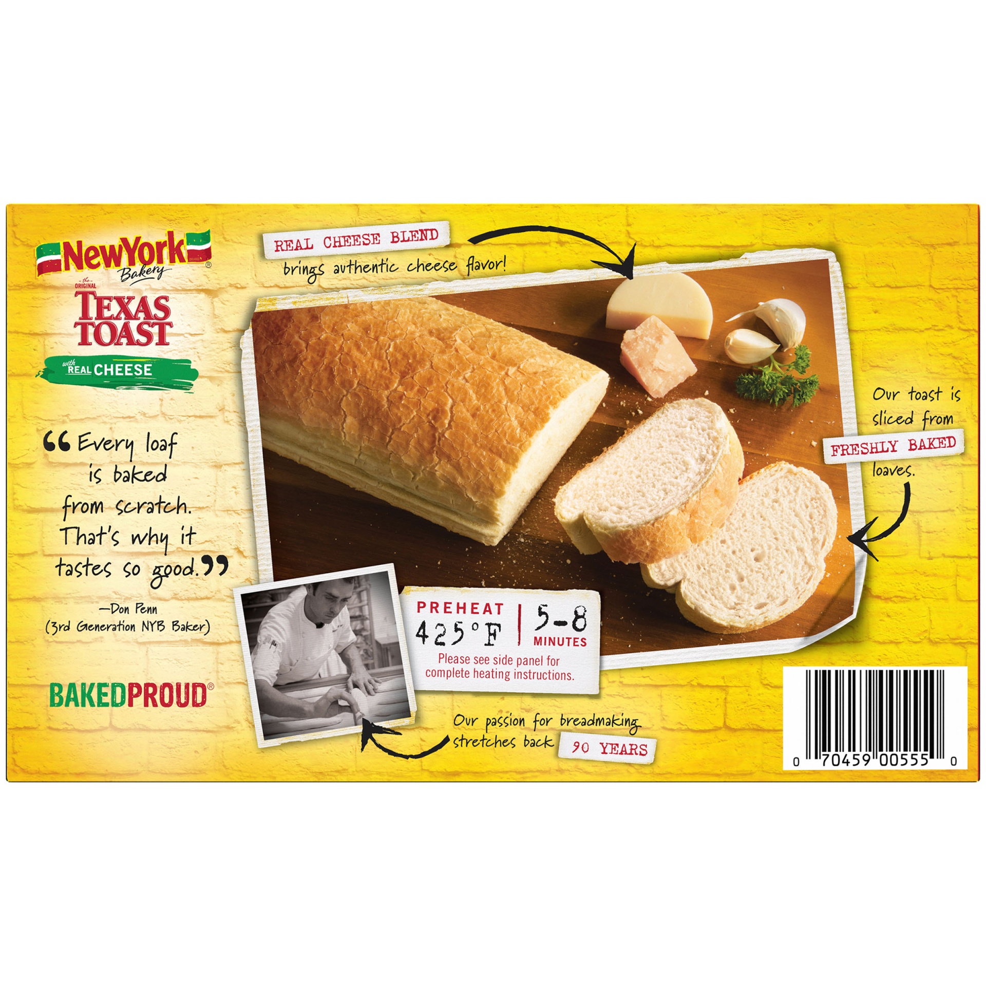 slide 6 of 8, New York Brand Bakery The Original Texas Toast with Real Cheese, 13.5 oz