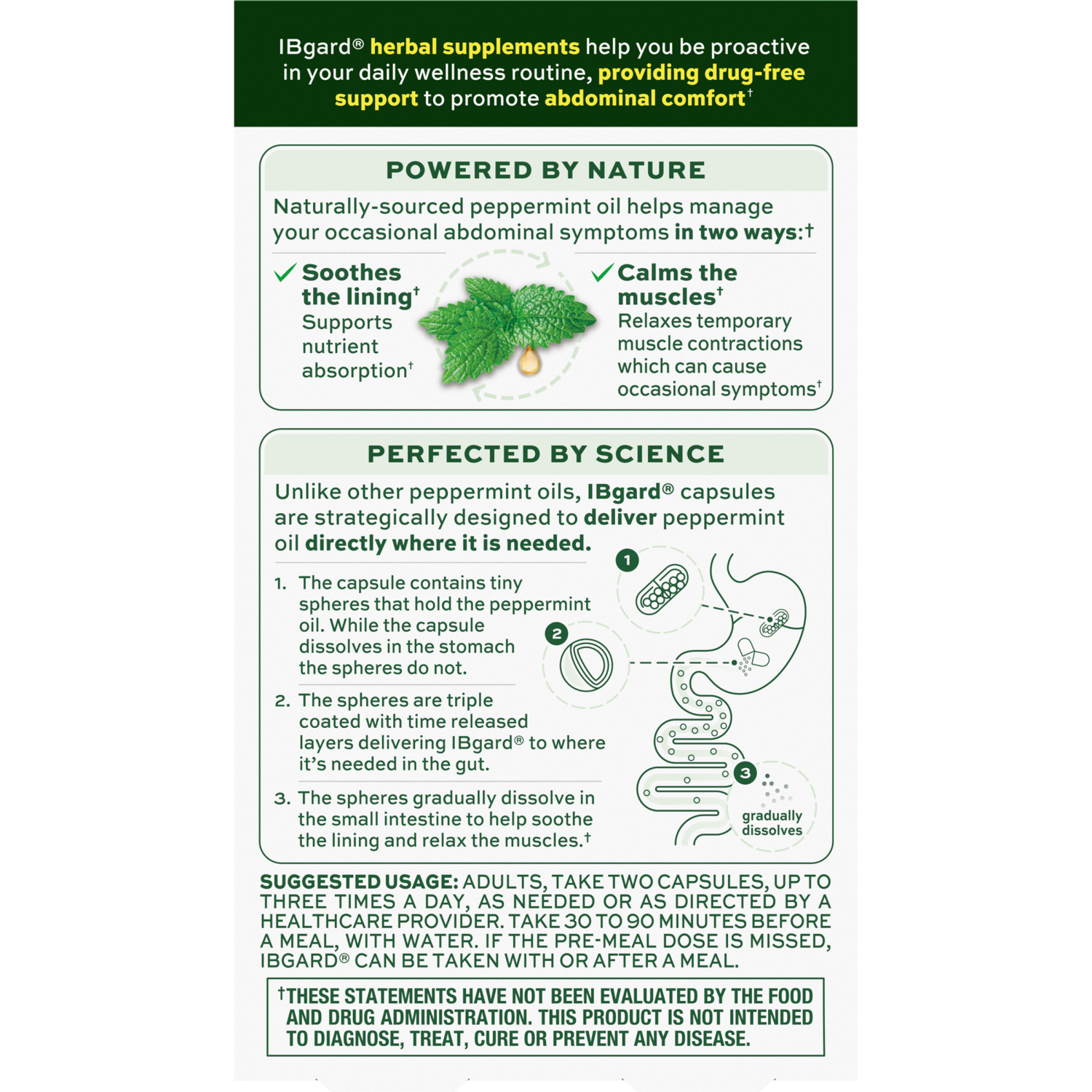 slide 3 of 8, IBgard Irritable Bowel Syndrome Dietary Management Capsules, 48 ct